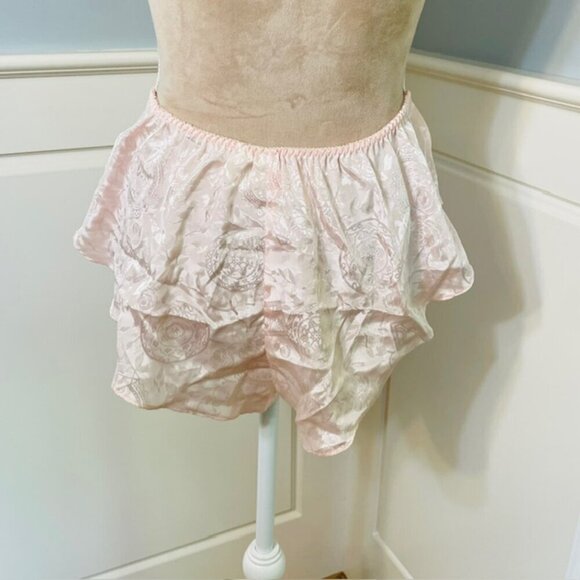 Victoria's Secret Gold Label Vintage Satin Jacquard Lace Pajama Set Med - Picture 10 of 11